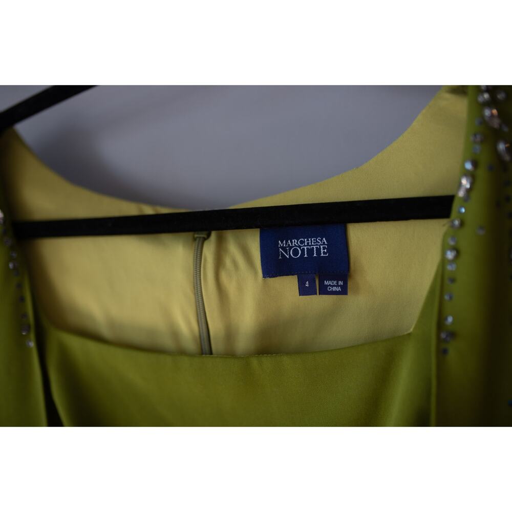 Marchesa Notte Embellished Cape Gown Dress 4 NEW - Picture 4 of 5